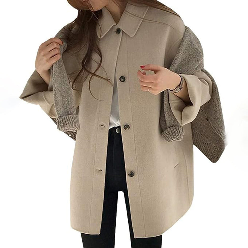 GR Single-breasted elegant women's coat 