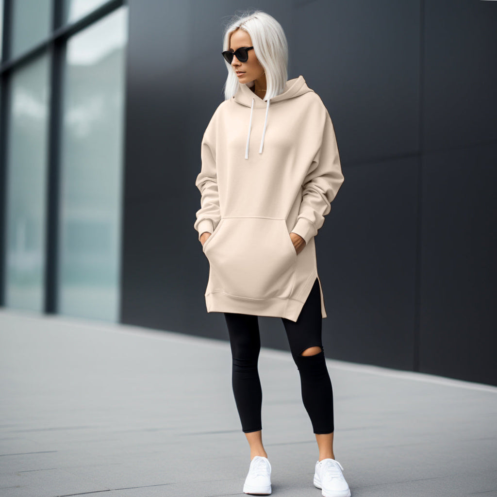 GR | Elegant oversized dress with hood