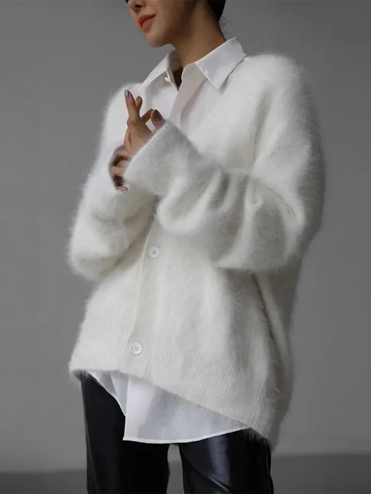 GR | Kaschmir-Cardigan für Damen | Weicher Cardigan für Damen | Klassischer Cardigan mit Knöpfen