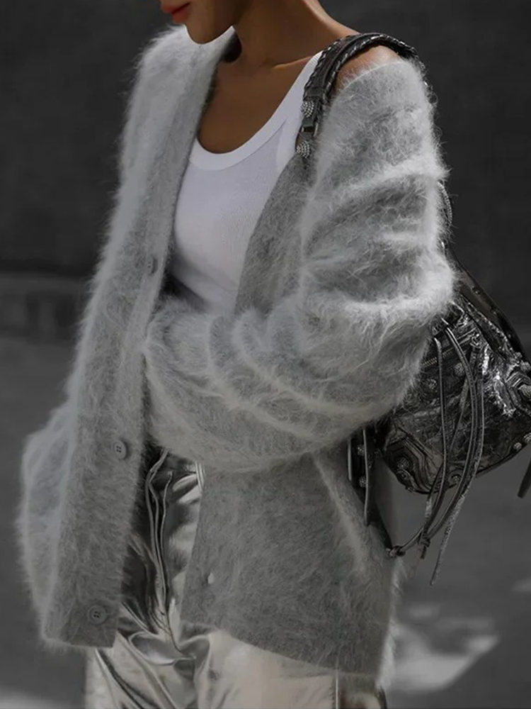 GR | Kaschmir-Cardigan für Damen | Weicher Cardigan für Damen | Klassischer Cardigan mit Knöpfen