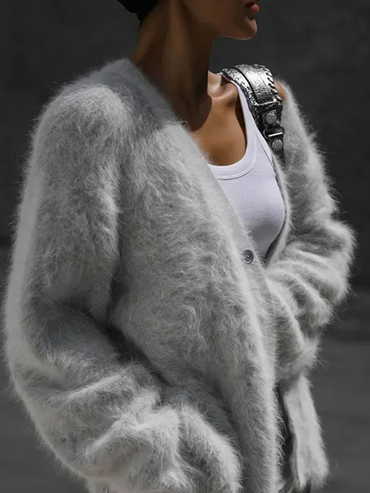 GR | Kaschmir-Cardigan für Damen | Weicher Cardigan für Damen | Klassischer Cardigan mit Knöpfen
