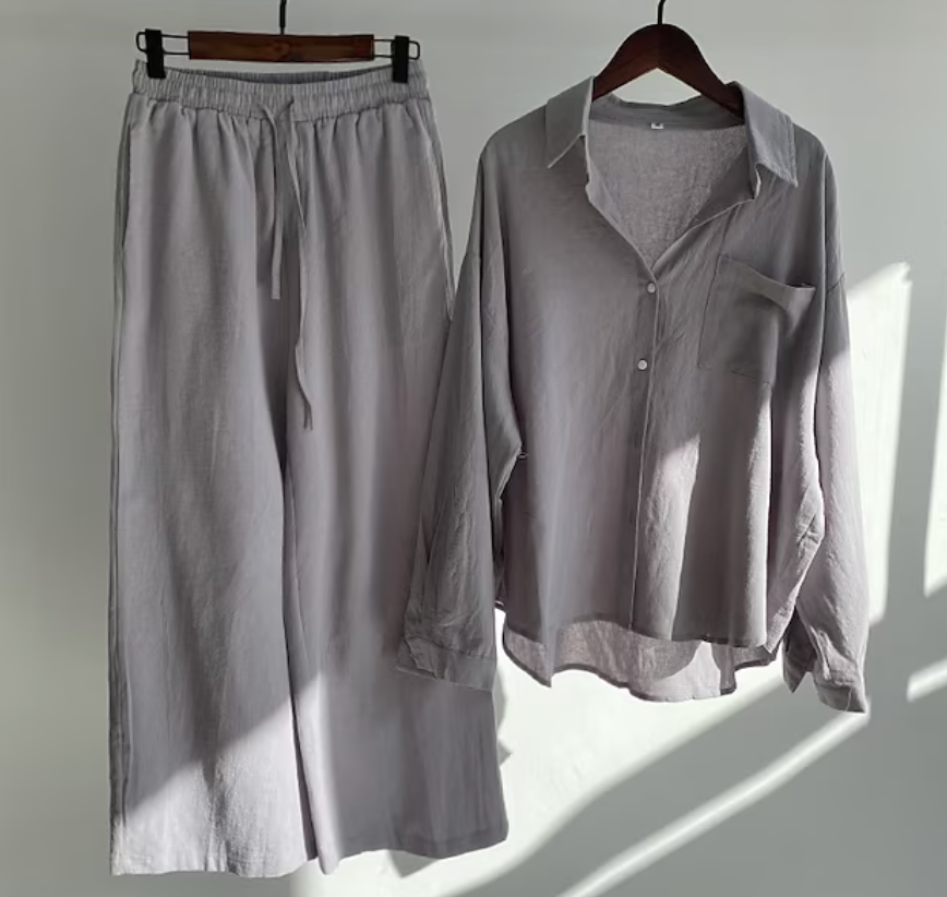 GR | Stylish two-piece linen set