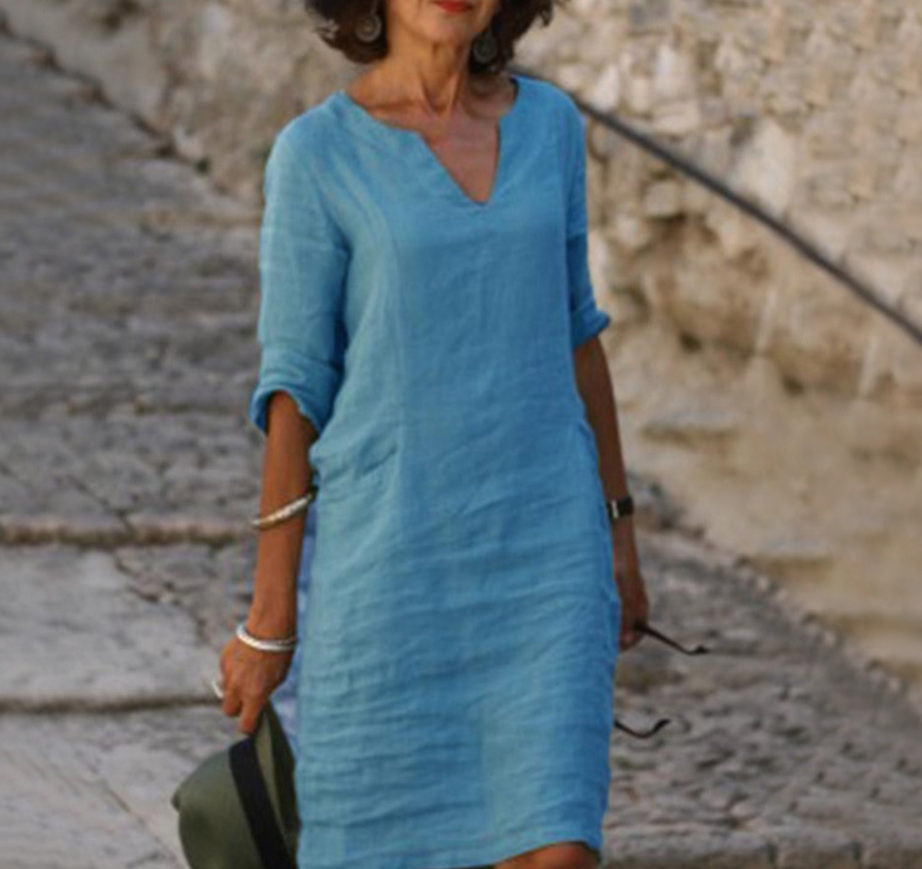 GR | Schickes Dreiviertelärmelkleid für Damen