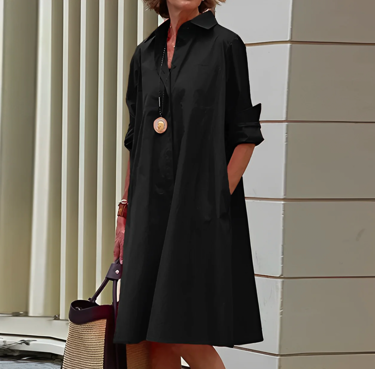GR | Stilvolles Sommer Frühlings Polokleid
