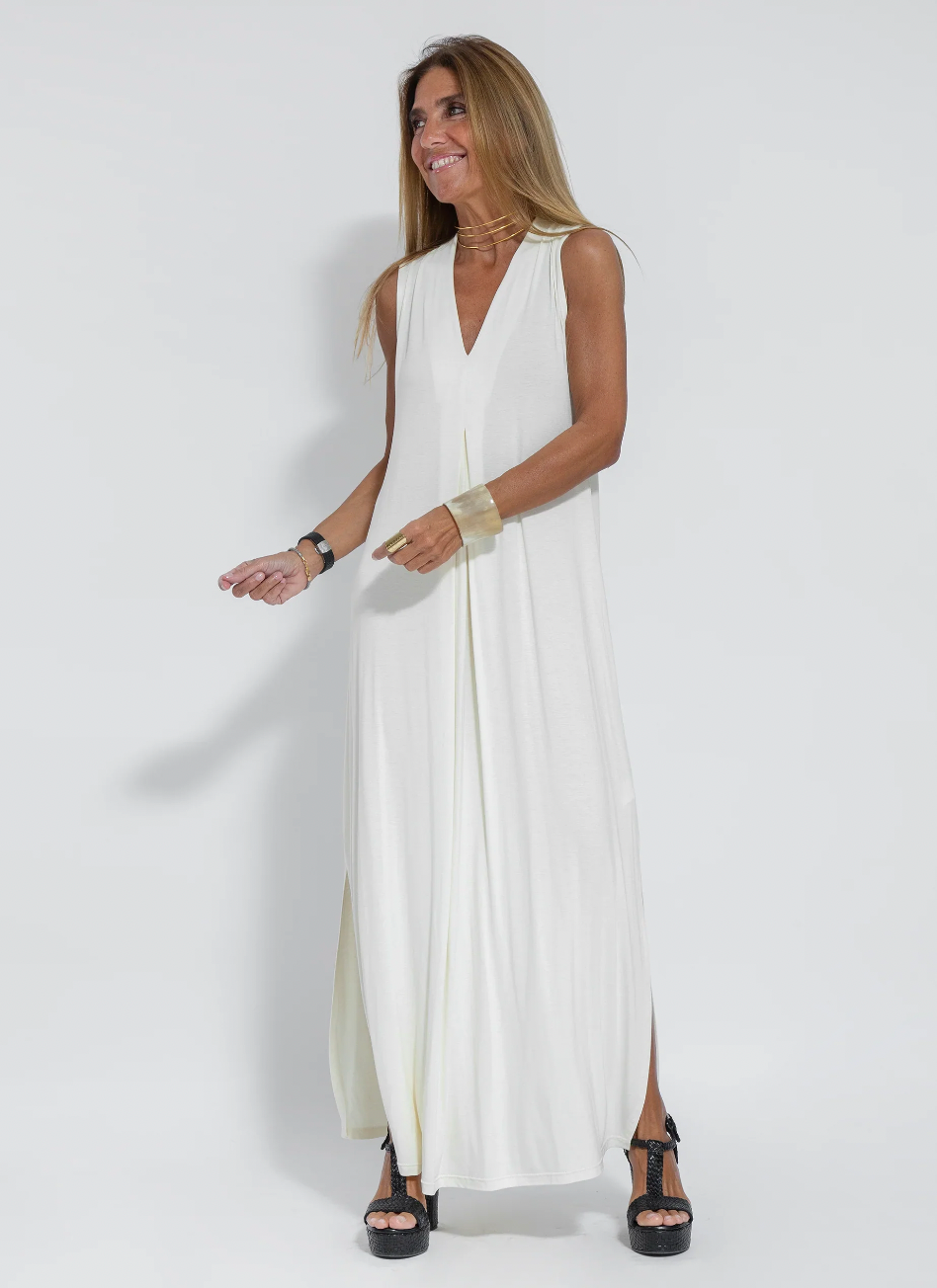 GR | Set with long, slimming dress and vest