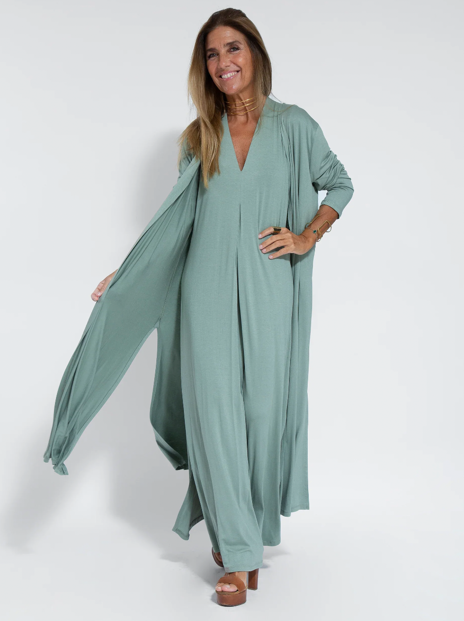 GR | Set consisting of a long slimming dress and vest