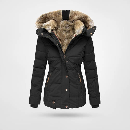 GR - Warm, fashionable winter jacket with lining and hood 