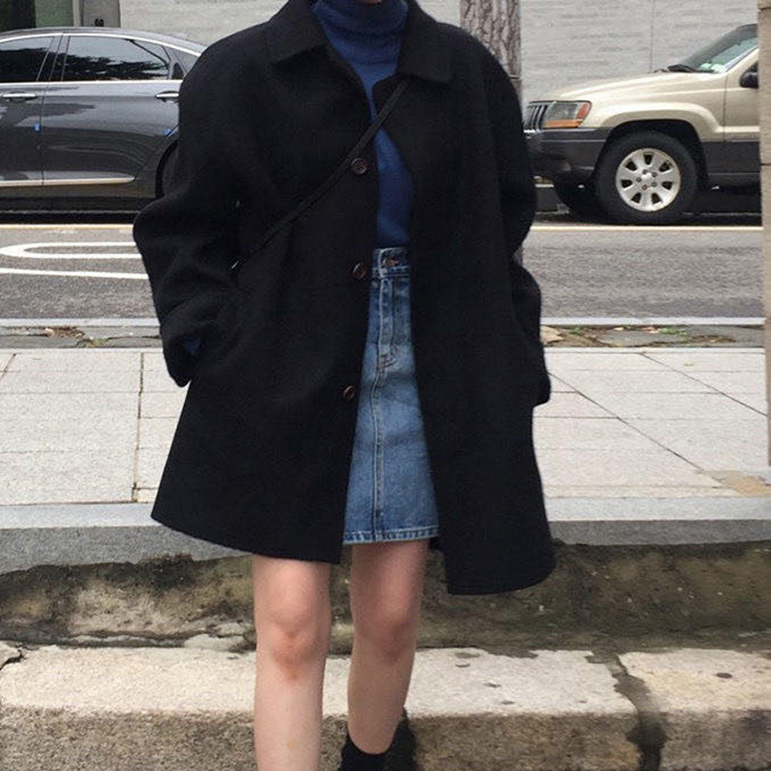 GR Single-breasted elegant women's coat 