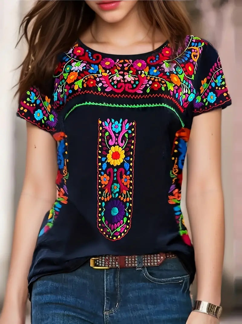 GR | Ethical floral pattern T-shirt