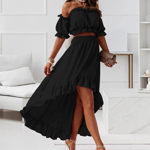 GR | Elegant ruffled dress set