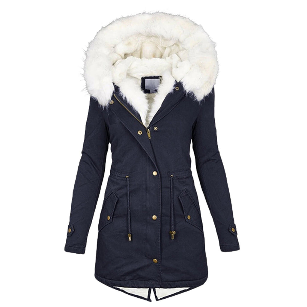 GR Elegant winter jacket with hood and button detail