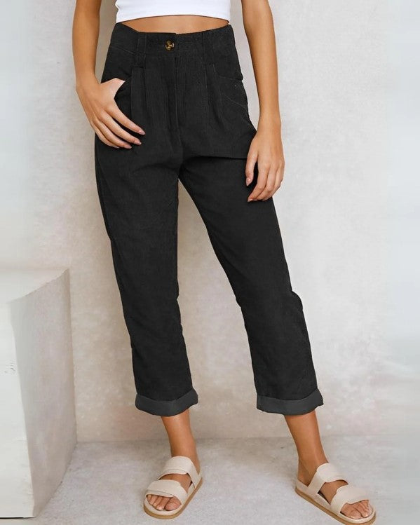 GR | Stilvolle Cord-Hose mit Relaxed Fit für Damen