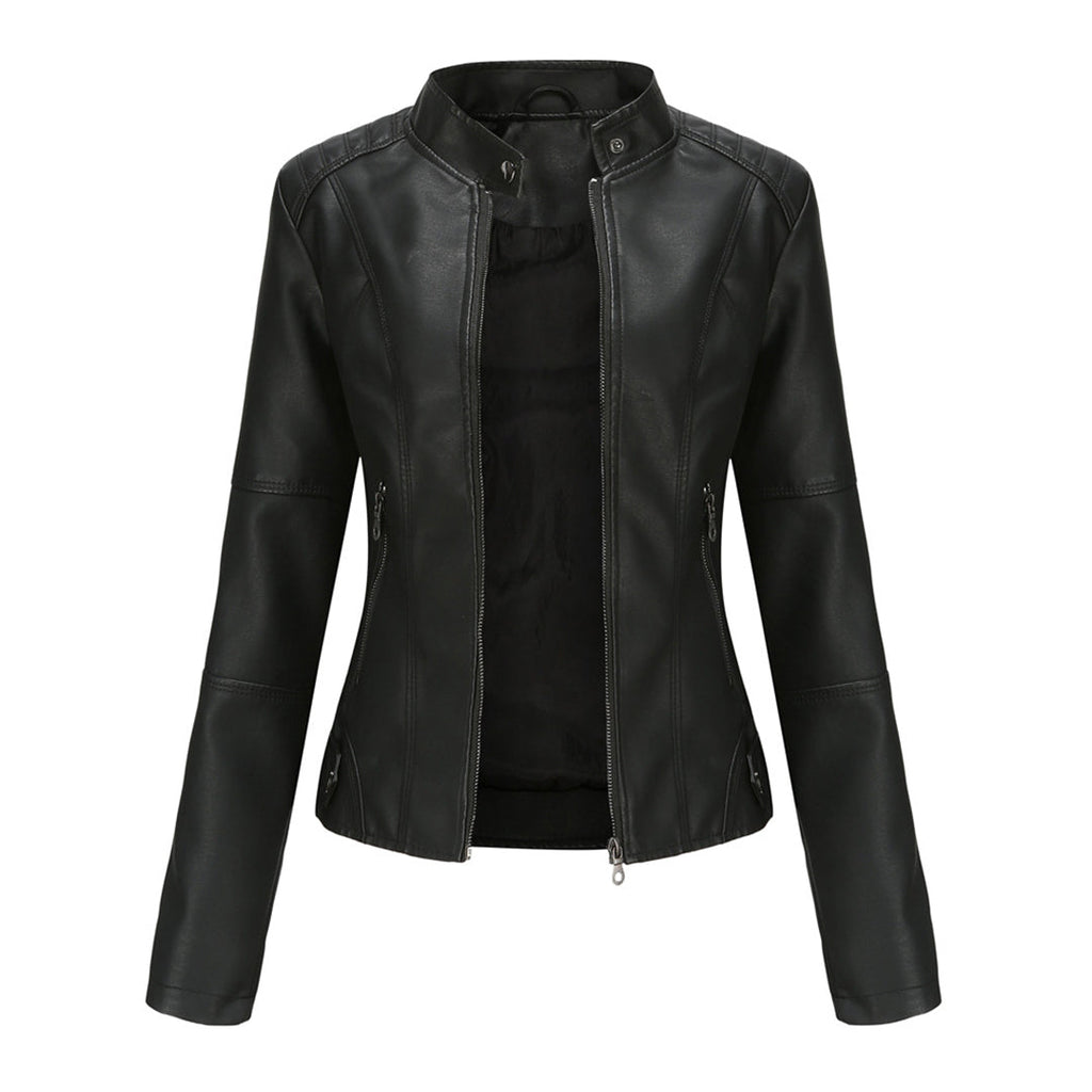 GR GLAM: Modern leather jacket for women 