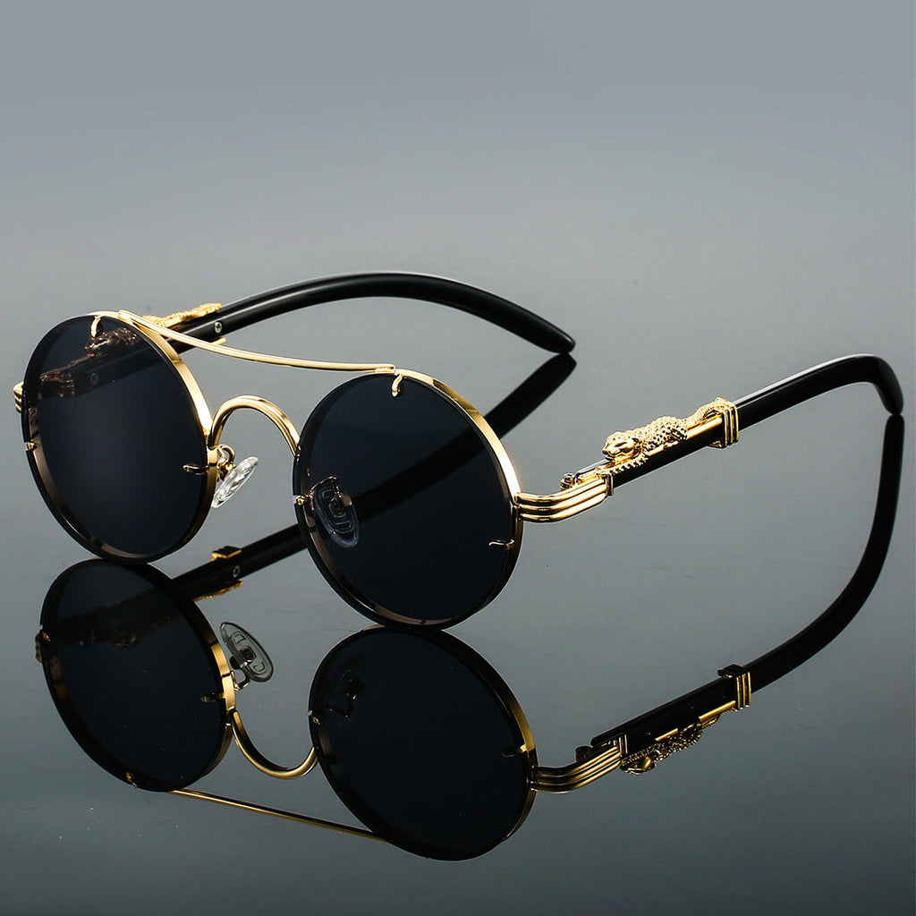 GR | Oval Retro Sunglasses Made of Metal