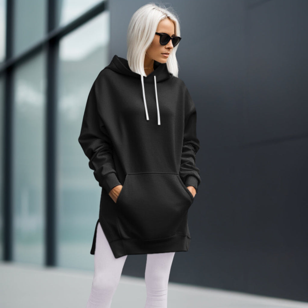 GR | Elegant oversized dress with hood