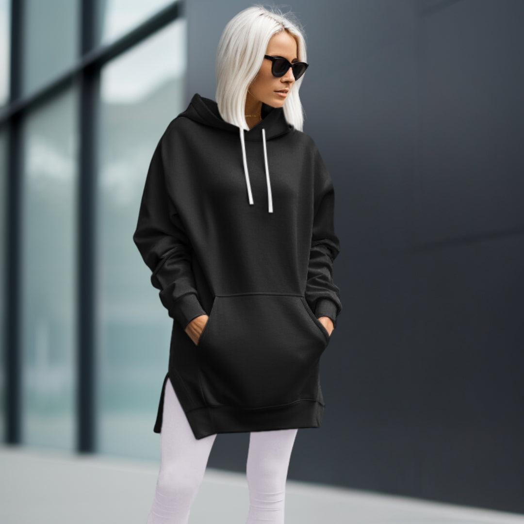 GR | Elegantes Oversized-Kleid mit Kapuze