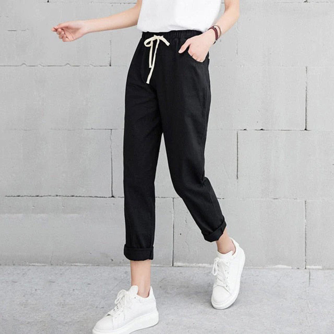 GR | Bequeme Damenhose in Schwarz, Khaki Und Blau