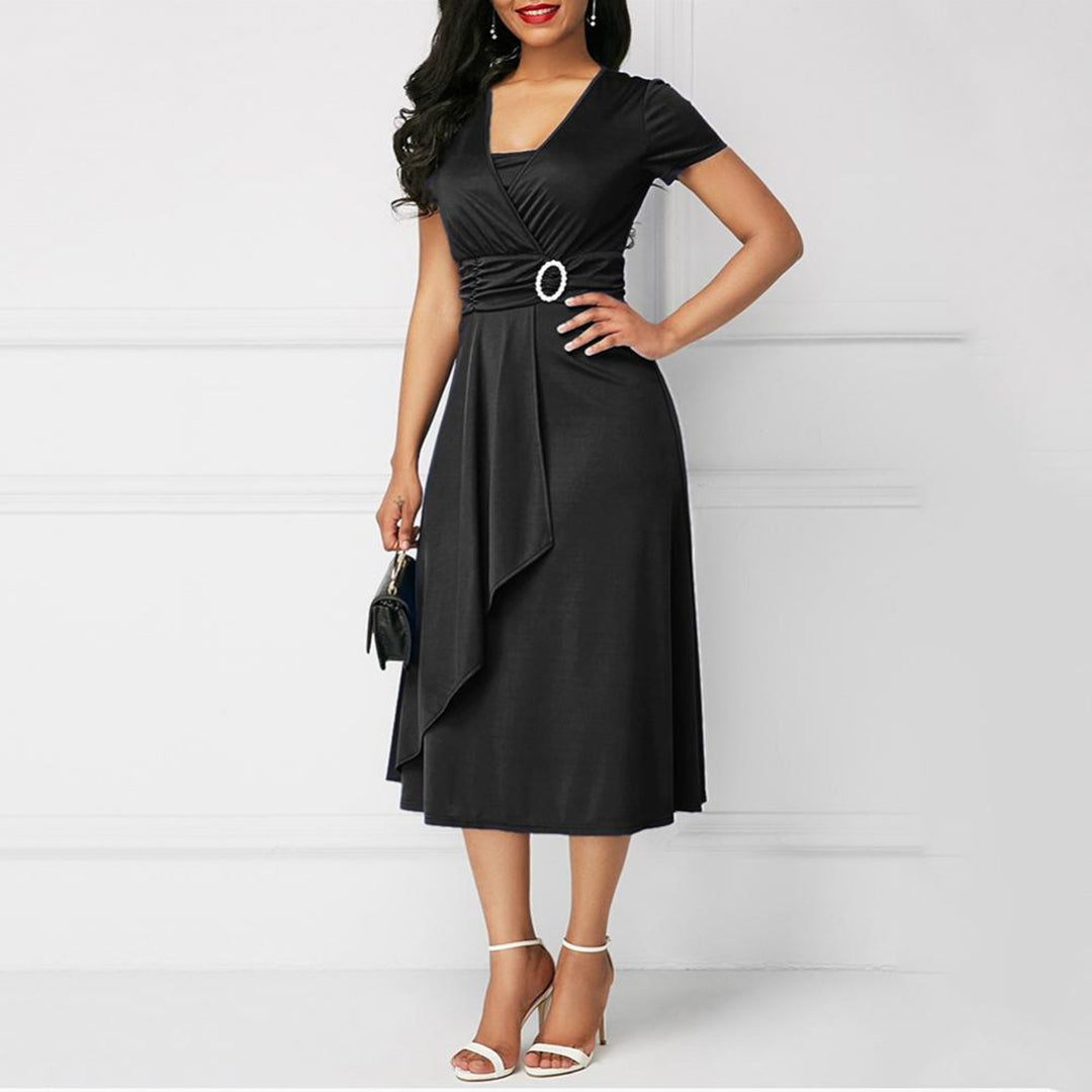 GR - Elegant belted dress for women