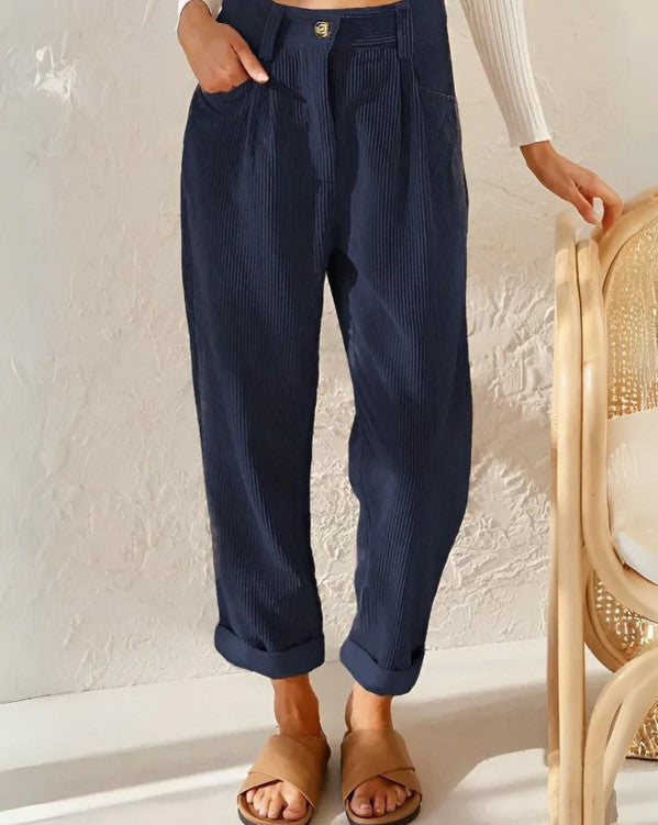 GR | Stilvolle Cord-Hose mit Relaxed Fit für Damen