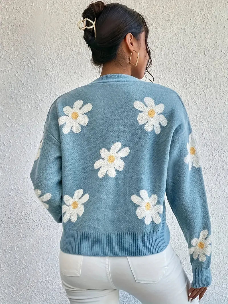 GR | mit Blumenmuster und langen Ärmeln Für Frauen