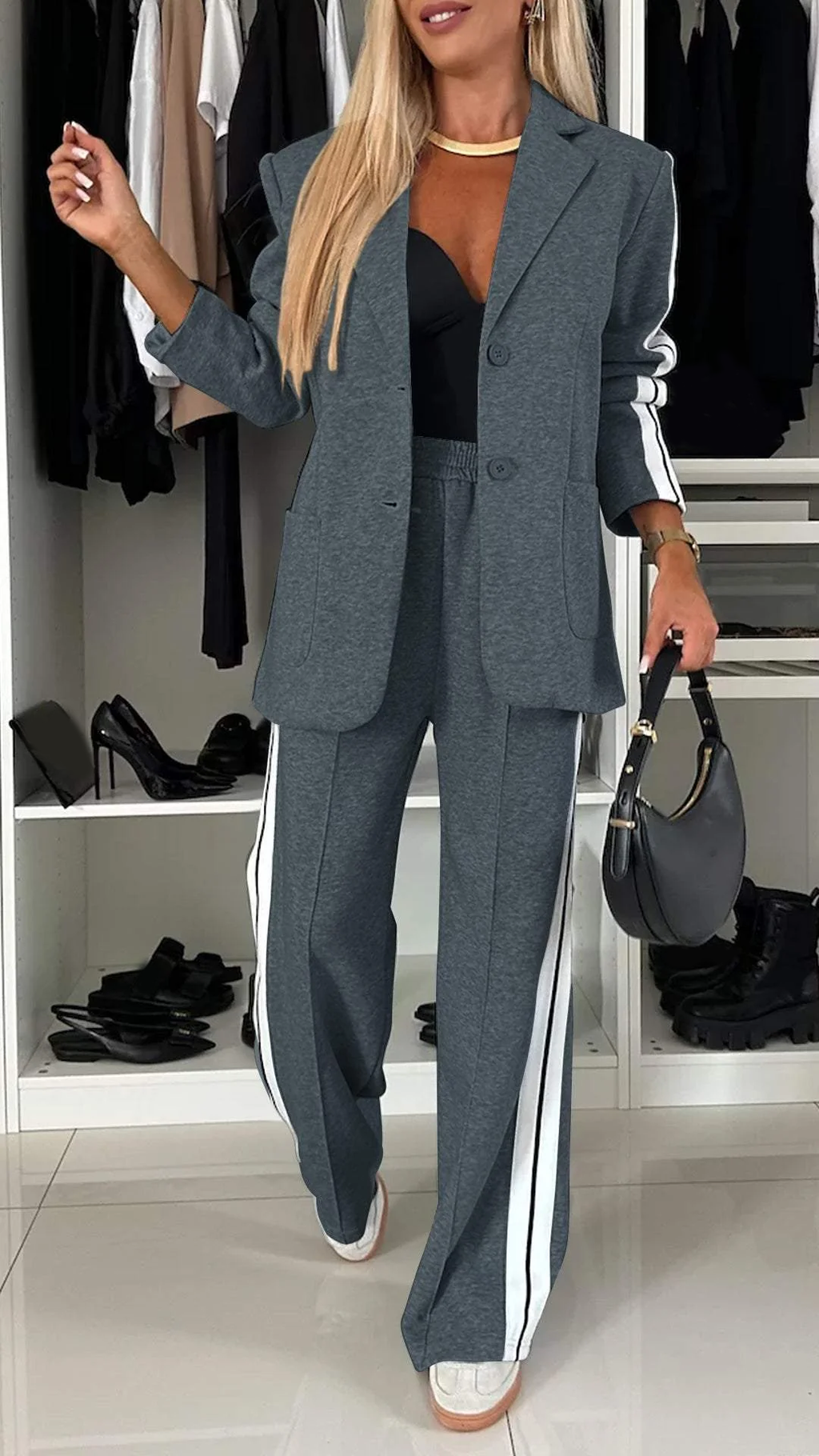 GR | Set Weite Damen Freizeithose Zweiteiler