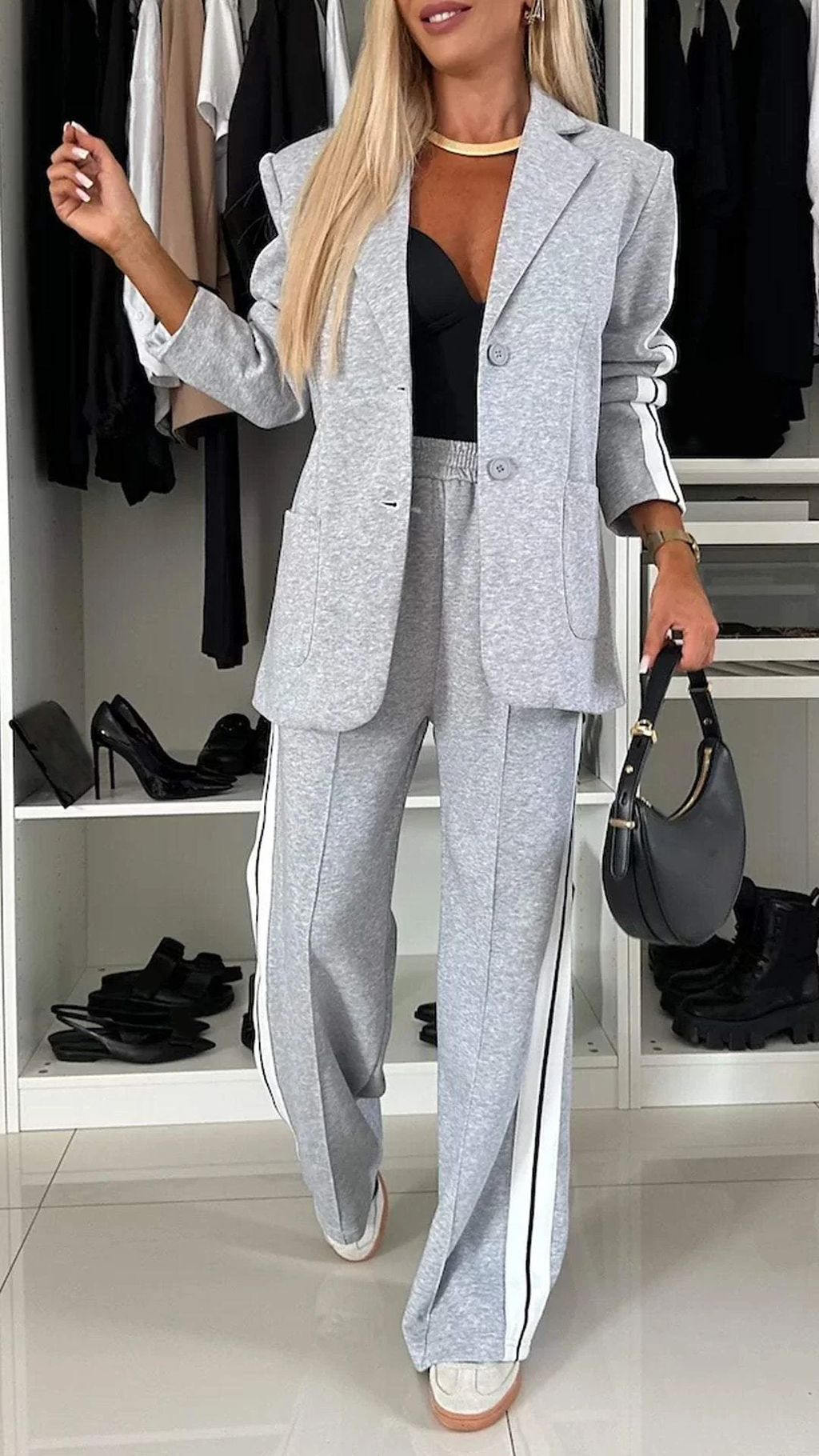 GR | Set Weite Damen Freizeithose Zweiteiler