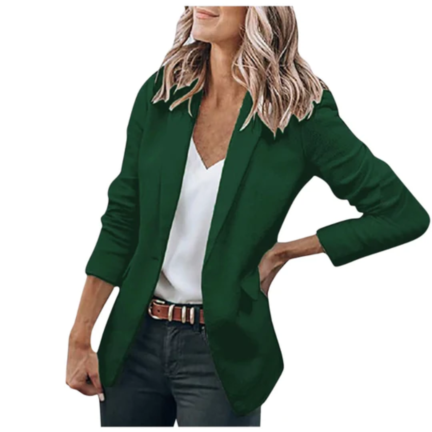 GR | Single-breasted blazer with classic lapel for women
