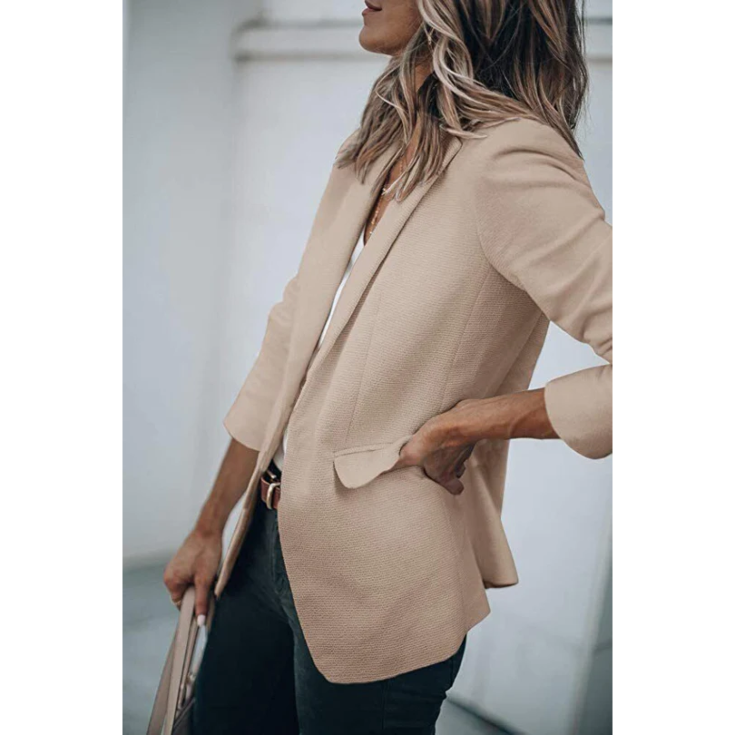 GR | Single-breasted blazer with classic lapel for women