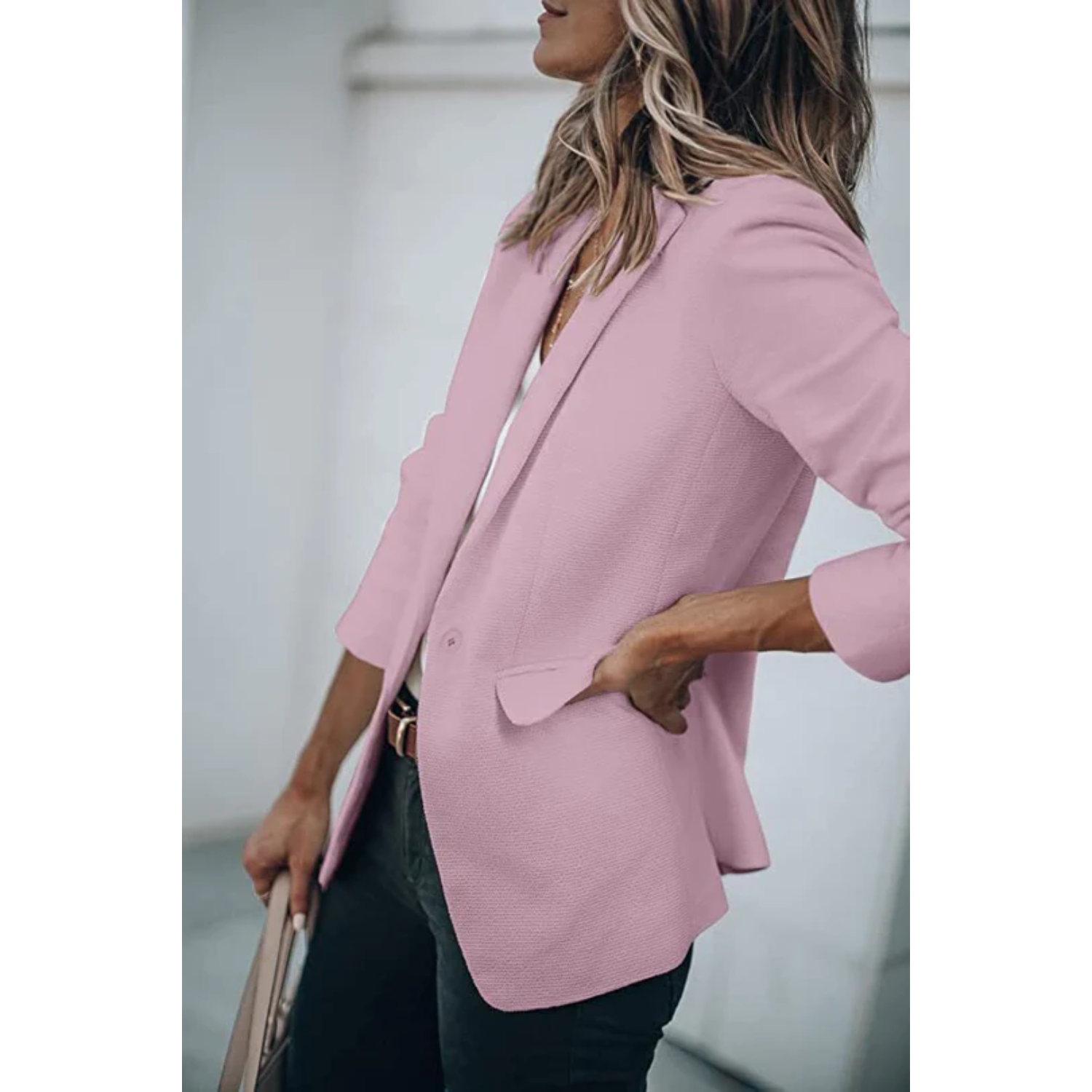 GR | Single-breasted blazer with classic lapel for women