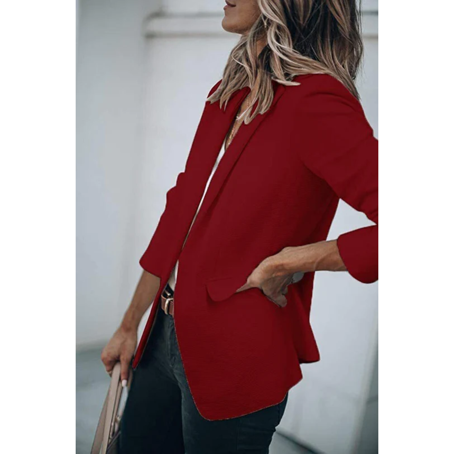 GR | Single-breasted blazer with classic lapel for women