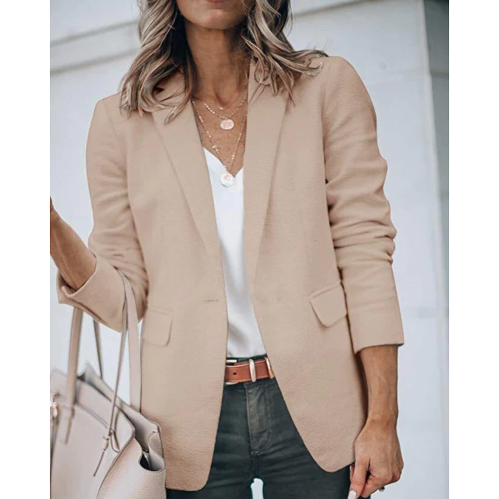 GR | Single-breasted blazer with classic lapel for women