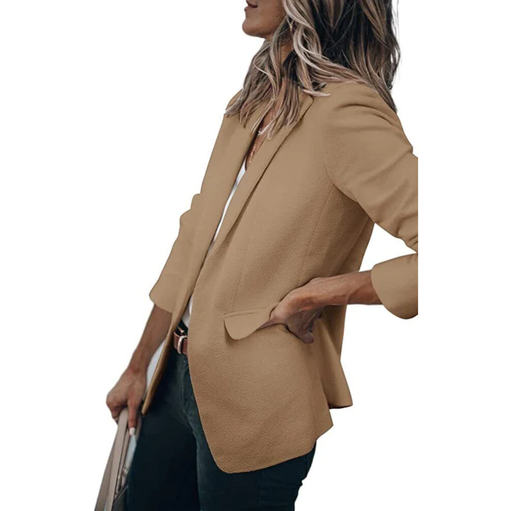 GR | Single-breasted blazer with classic lapel for women