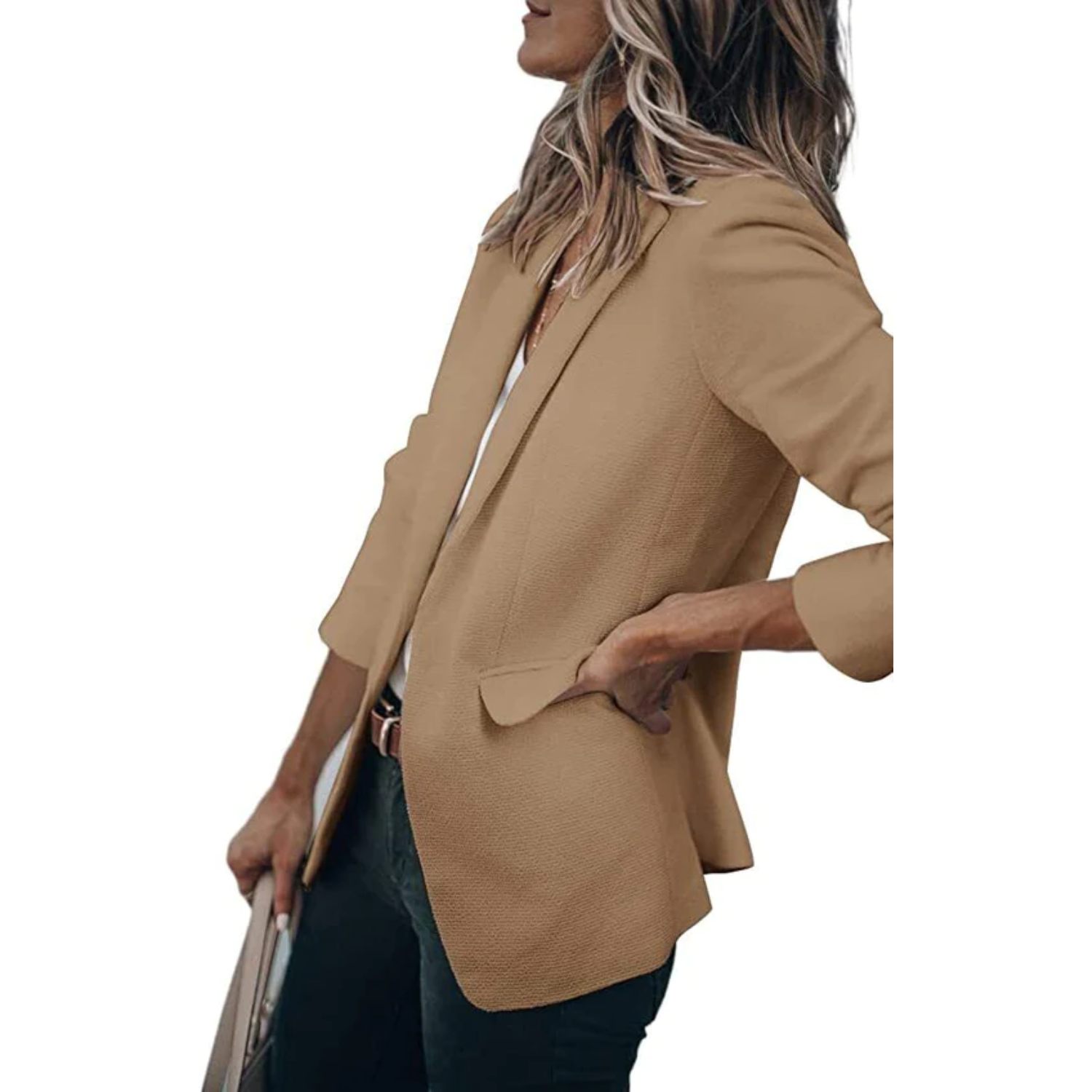 GR | Single-breasted blazer with classic lapel for women
