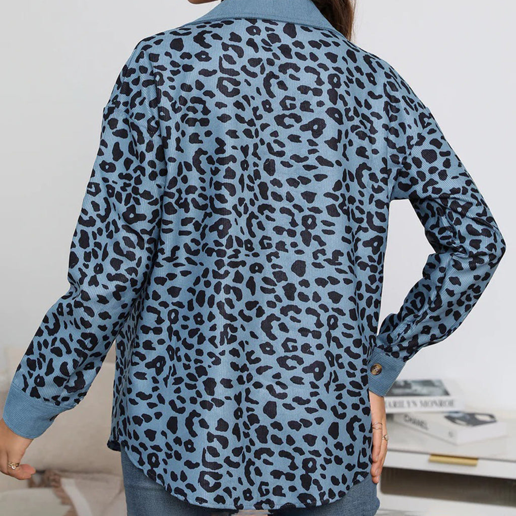 GR | Stylish women's jacket with leopard print