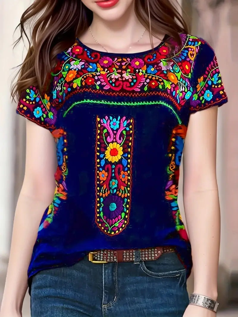 GR | Ethical floral pattern T-shirt