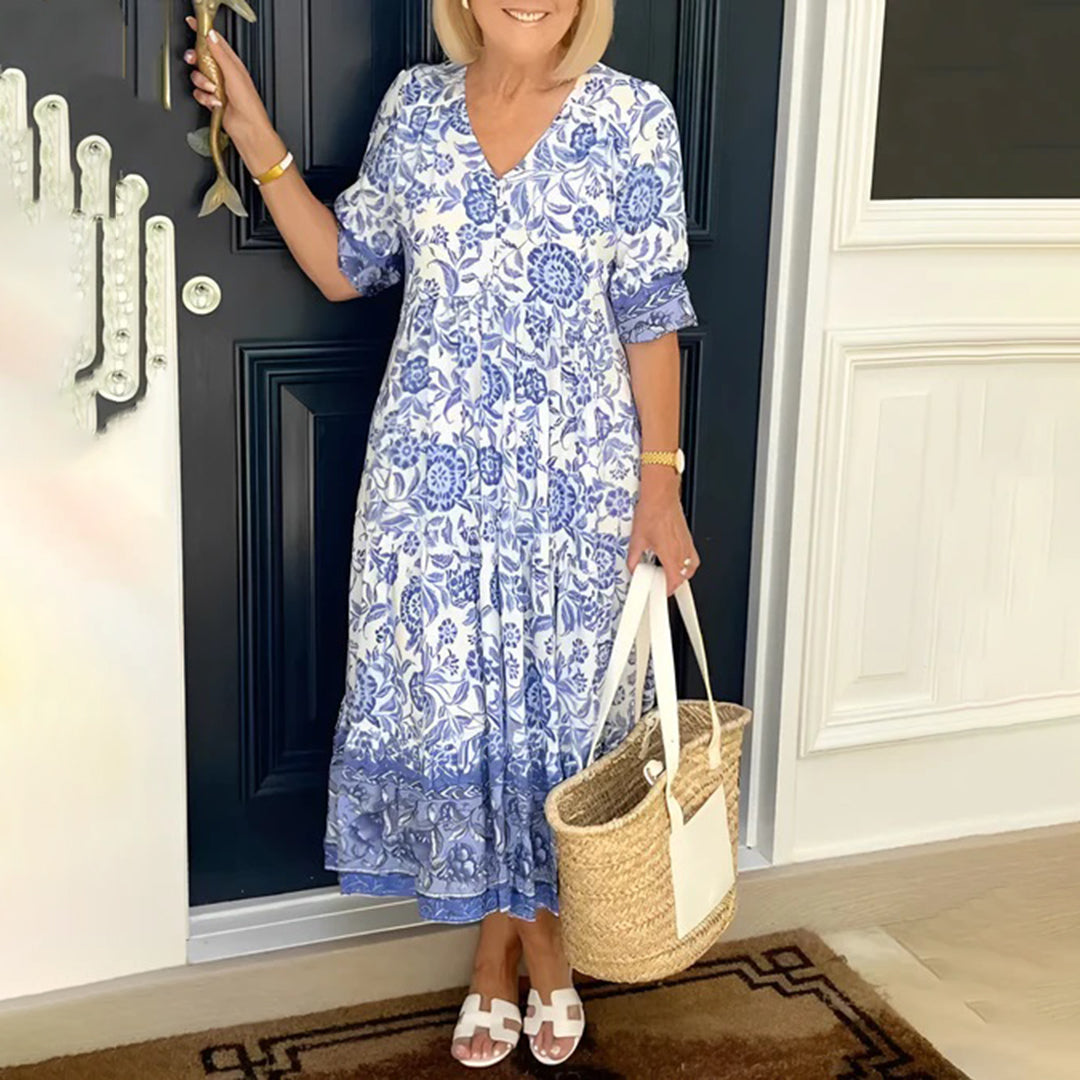 GR | Elegant dress with V-neck