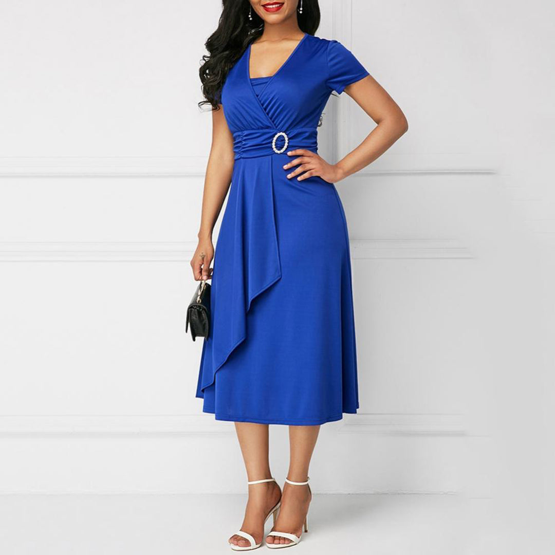 GR - Elegant belted dress for women