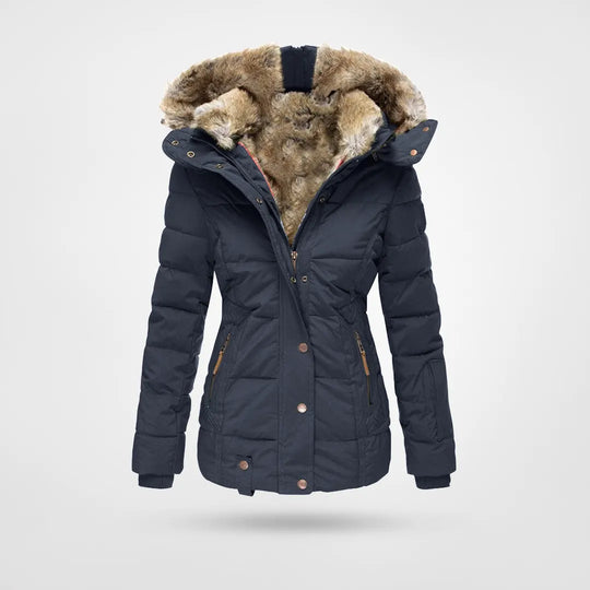 GR - Warm, fashionable winter jacket with lining and hood 