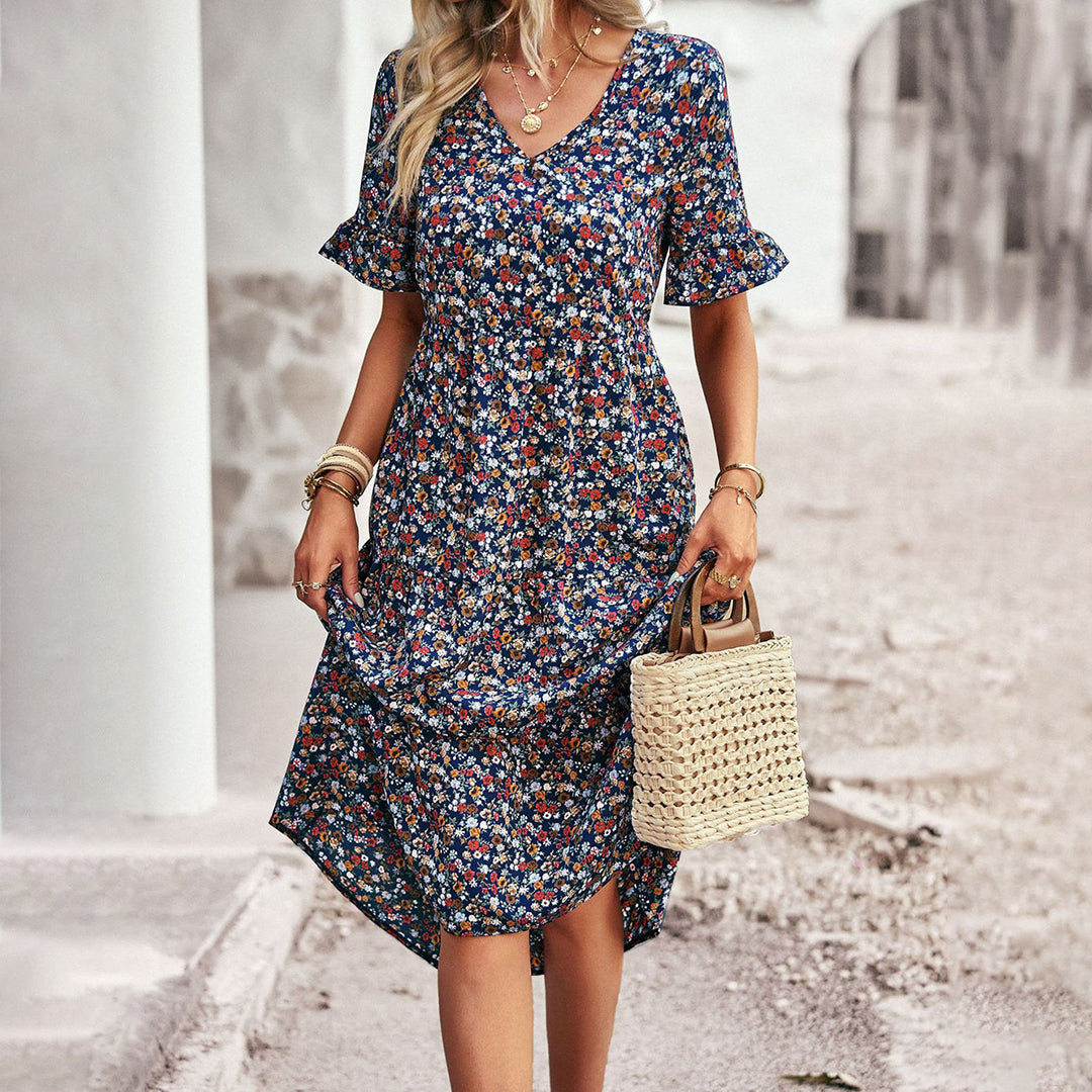 Blossomé™ - Elegant floral mini dress for women