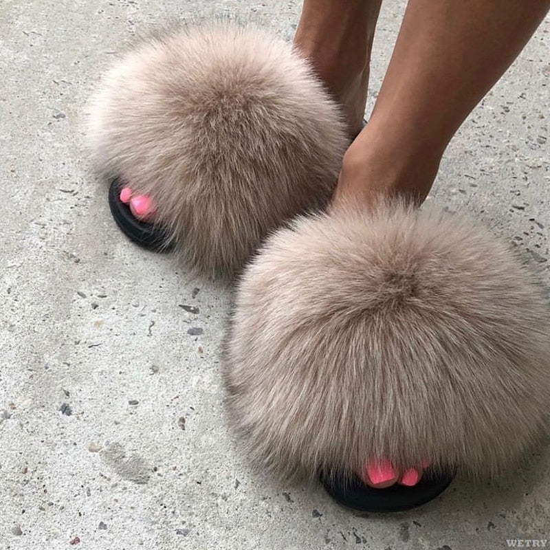 GR | Moda Fay Fluffy Slippers Cheerful & Colorful Women's Shoes for Summer