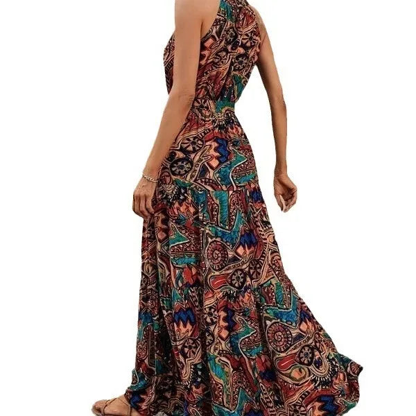 GR | Boho halterneck dress for women