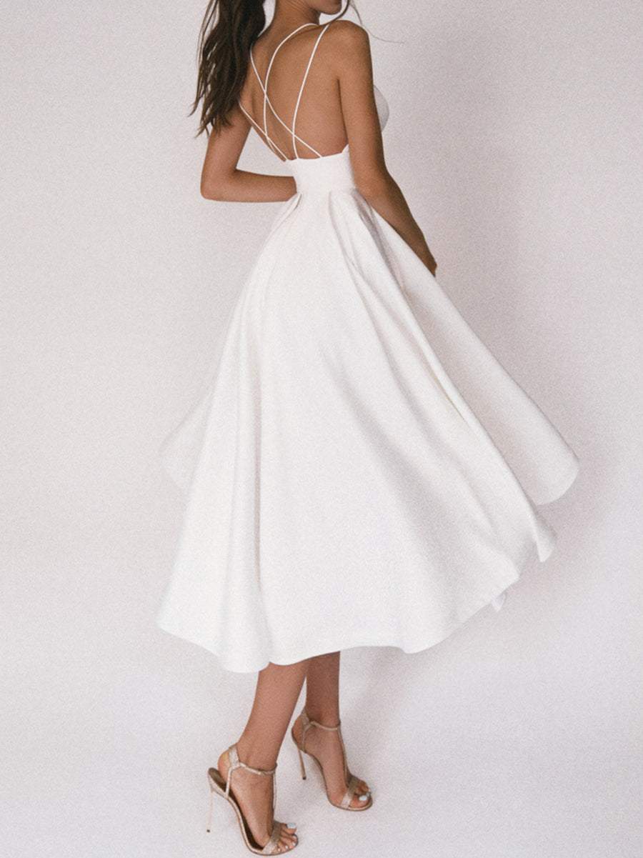 GR | Dress - Stylish dress with V-neck for a Bohemian look