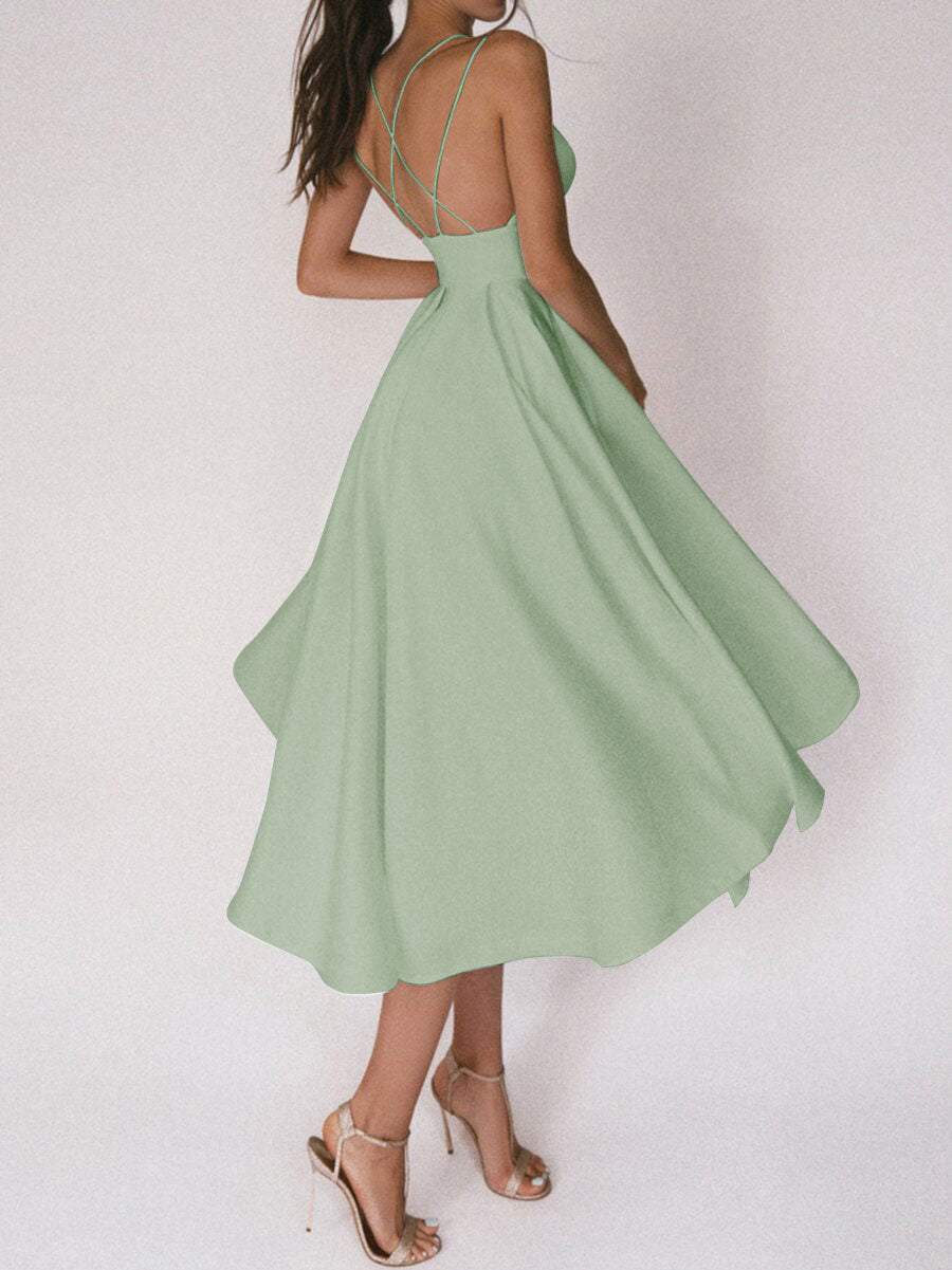 GR | Dress - Stylish dress with V-neck for a Bohemian look