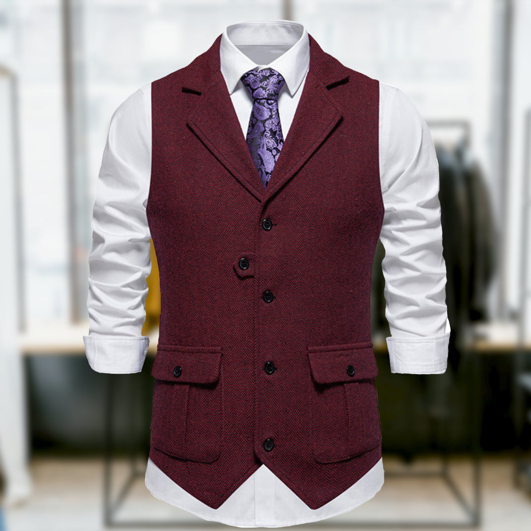 GR | Classic Retro-Style Vest with Pockets