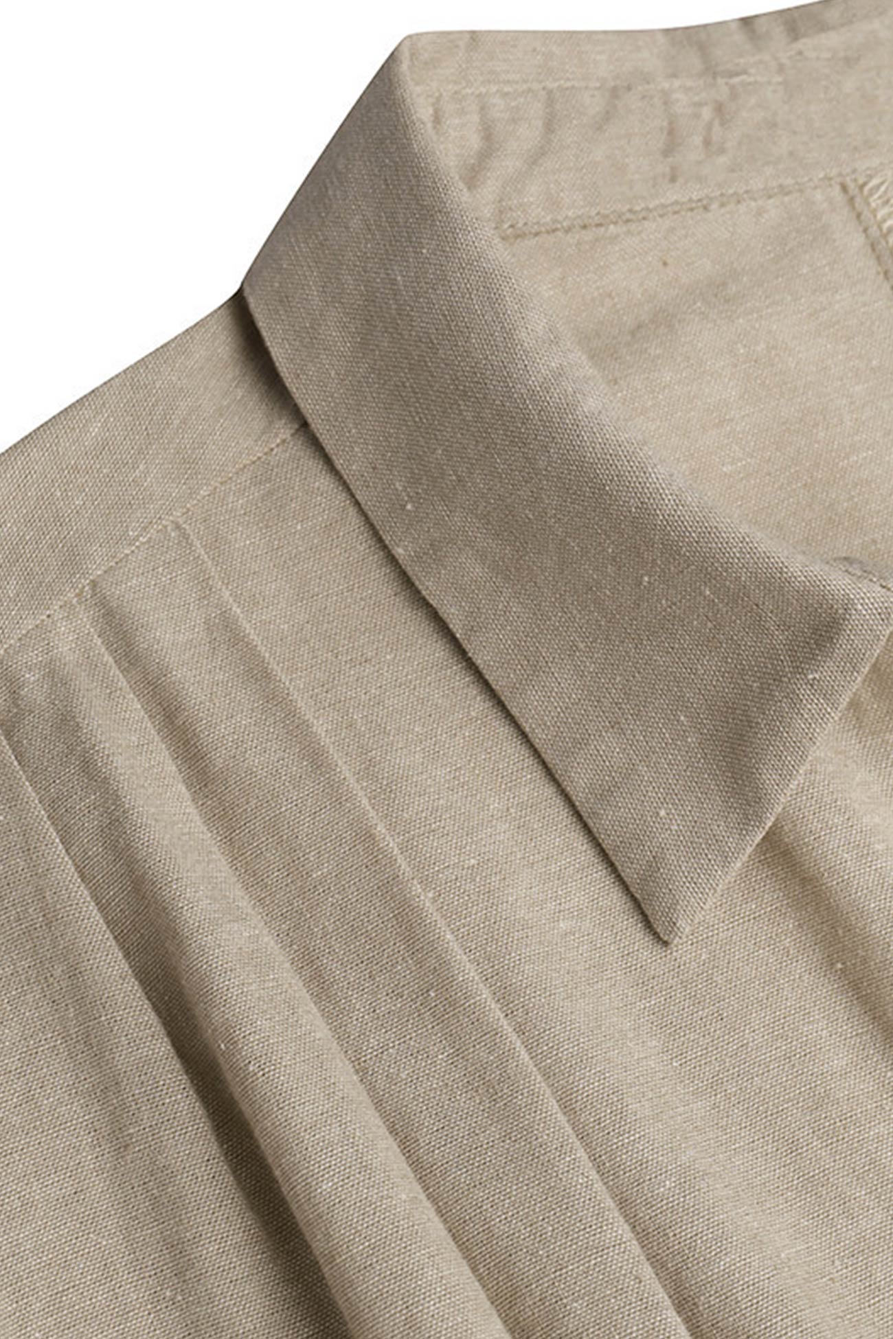 GR | Button closure cotton-linen beach dress