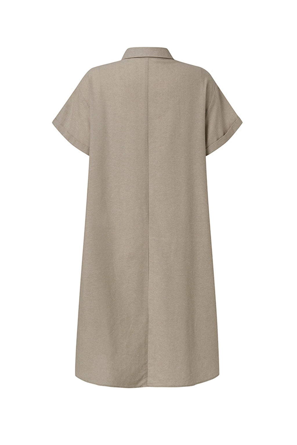 GR | Button closure cotton-linen beach dress