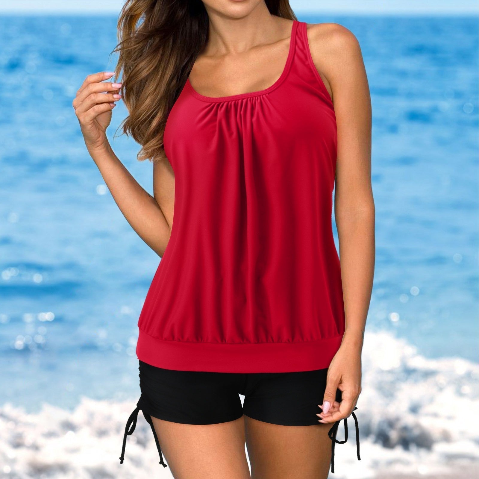 GR, short, comfortable tankini from ByVera with a U-neck
