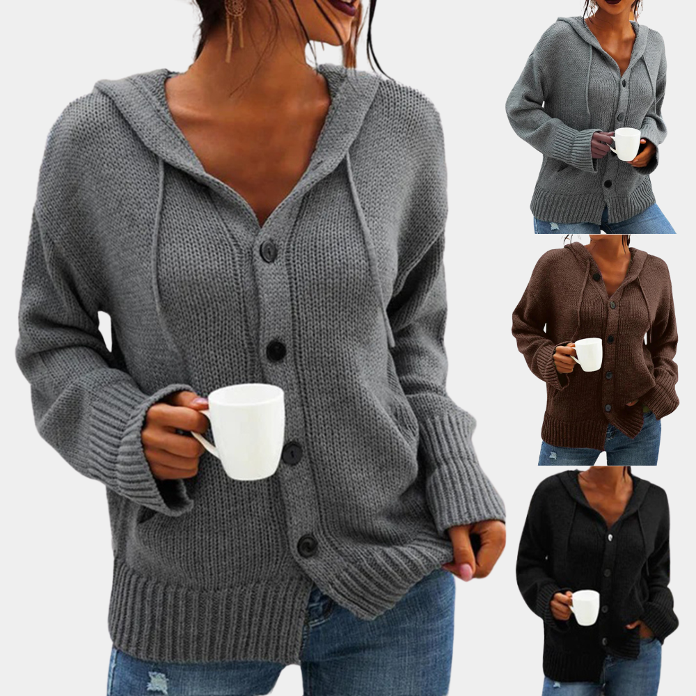 GR | Casual hooded cardigan for women