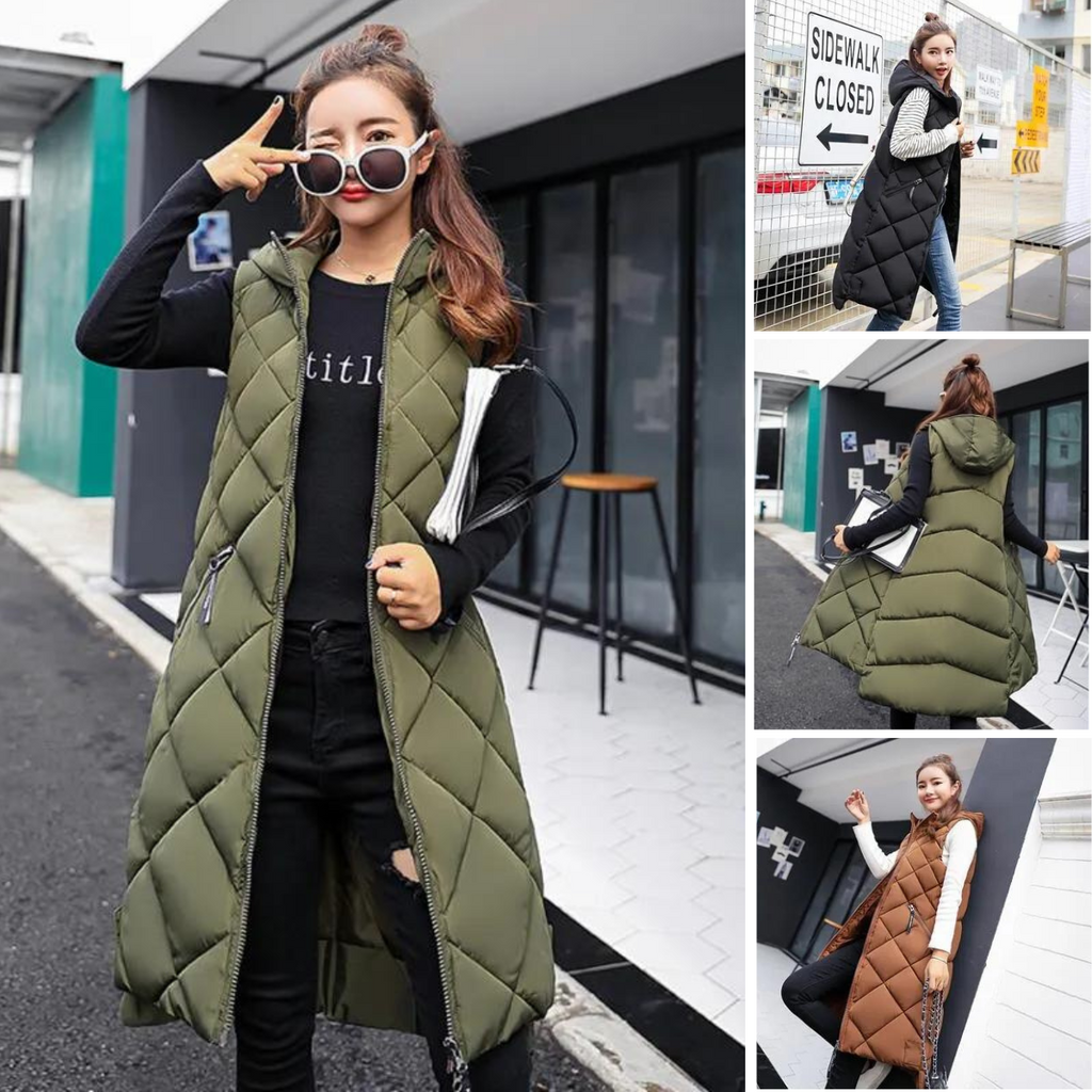 Winter Trend: - The new casual sleeveless coat with hood