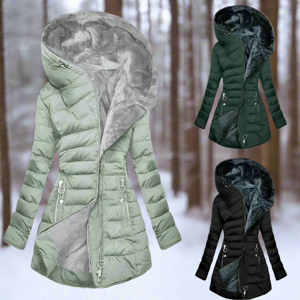 GR | Warm plush jacket with zipper 